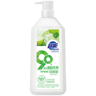 超能自天然食品用洗洁精780g
