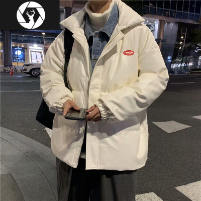HongZun假两件PU皮棉衣男士港风潮牌冬季加厚面包服棉袄痞帅炸街棉服外套棉衣