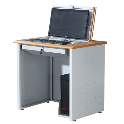 臻远 翻转桌显示器隐藏式培训桌 002黄榉色