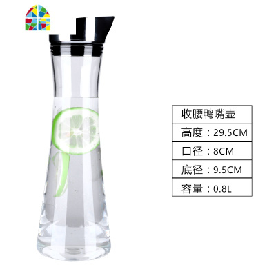 果汁扎壶冷水壶塑料可高温鸭嘴壶家用凉水壶套装装水摔不坏调酒壶 FENGHOU 2号扎壶(1.6L)