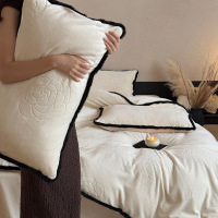 小香风花绒四件套加厚保暖牛奶绒珊瑚绒被套床单床笠秋冬季床品