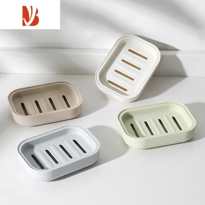 三维工匠北欧双层沥水肥皂盒带盖创意卫生间塑料香皂架防水肥皂架置物架 双层沥水皂盒[随机颜色两个]