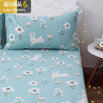 棉布单双人床单棉加厚老粗布被罩床单床笠单件 三维工匠