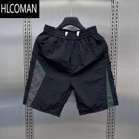 HLCOMAN夏季冰丝短裤男士休闲薄款速干运动裤潮牌ins痞帅百搭五分裤子男