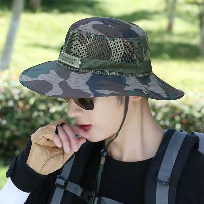2020男遮阳帽夏户外登山旅游防晒防紫外线太阳帽大帽檐钓鱼渔夫帽