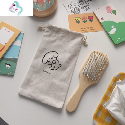自制款送收纳袋INS风韩国简约复古气囊木质梳子便携式按摩经络你那么美本色（送樱桃收纳袋）