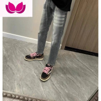 七斓夏季新款四道杠牛仔裤男网红潮牌宽松直筒休闲百搭学生小脚九分裤