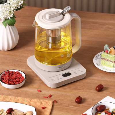 大宇(DAEWOO)煮茶壶1.8L容量家用多功能玻璃花茶烧水壶办公室养生壶DYYS-10H95养生壶1.8L