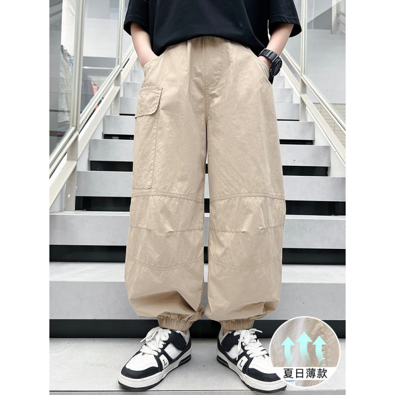 男童夏装裤子薄款2025新款中大儿童男孩夏款工装裤夏季防蚊裤速干