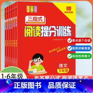三段式阅读提分训练 小学六年级 [正版]三段式阅读提分训练小学语文一二三年级四五六年级阅读理解真题满分答题公式法课内外阅