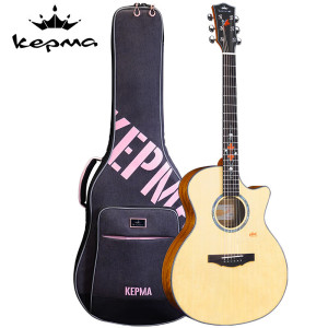 kepma卡普马F2M-GA卡马卡农云杉单板吉他 升级考级款民谣吉它 原木色41英寸 F2M-GA