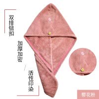 干发帽女干发巾成人长发擦头发速干吸水可爱浴帽包头毛巾 三维工匠 单扣双层款—拼色(双层加厚)