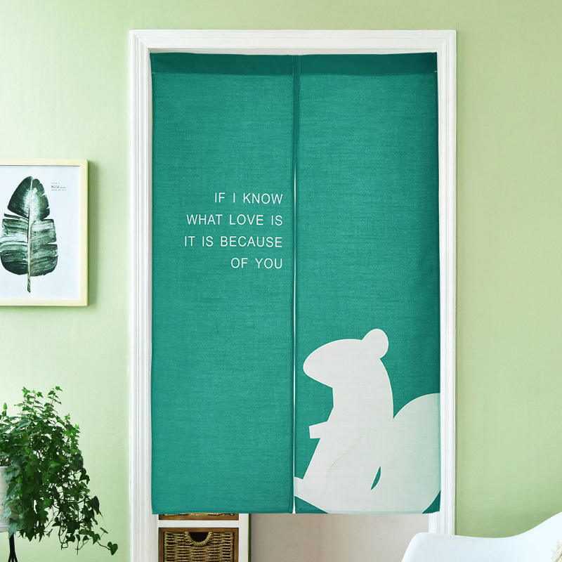 北欧布艺帘卧室棉麻隔断防晒挂帘子日式简约厨房卫生间半帘