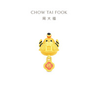 周大福友礼系列 戴胜鸟寓意得胜归来足金黄金转运珠送祝福礼物R38100