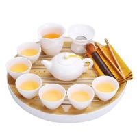 家柏饰(CORATED)白瓷功夫茶具套装干泡台日式办公室家用储水简约干泡茶盘茶台