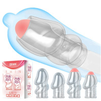 取悦套4只组合装男士穿戴式空心仿真假阳具假阴茎套加粗加长套狼牙套男用增大延时器具夫妻房事性生活男女共用情趣套成人性用品