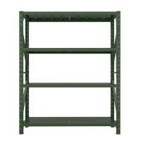 豪利特消防铁锹镐农具摆放架安保装备器材存放架绿色货架1.5米货架重型-主架
