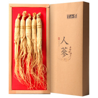 半山农 长白山人参5支50g/盒 整支白参生晒参礼盒装 人参片山参可搭配枸杞鹿茸黄芪