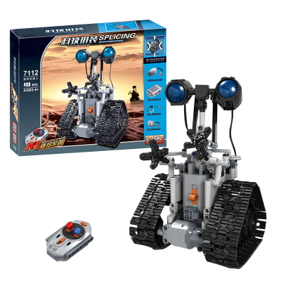小鹰奥利兼容乐高积木高科技益智拼装玩具男孩儿童成人高难度拼插机械组装电动遥控机器人玩具电动遥控机器人408颗粒-