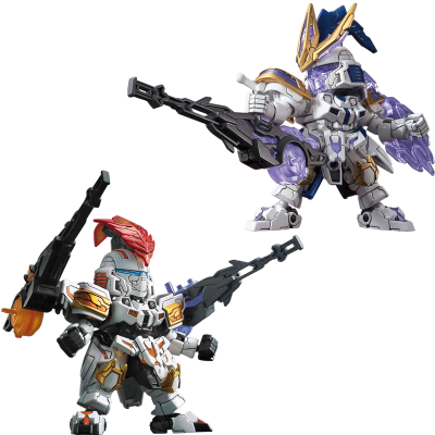 三国创杰传 套装高达拼装模型 q版sd bb战士敢达玩具 夏侯渊 夏侯惇