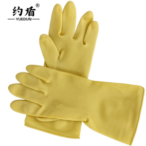 约盾 工业(黑白)加厚牛筋乳胶防水抗磨耐碱手套 110g/双