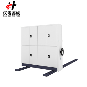 汉诺鑫威钢制档案架密集柜档案室密集架手摇式移动档案柜文件柜资料柜一列二组每立方单价