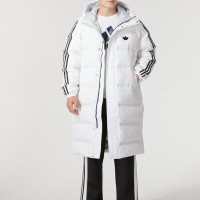 阿迪达斯 (adidas) 三叶草男装新款中长款连帽保暖舒适潮流羽绒服外套JJ4968 ZP