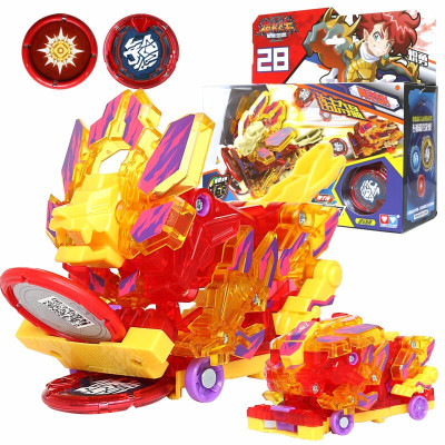 奥迪双钻爆裂飞车1代2代儿童玩具3代星能觉醒暴烈变形玩具车套装决斗系列-烈焰狂狮