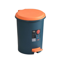 心梦同行 家用脚踏垃圾桶双层带内桶废纸篓 15L/2602/个