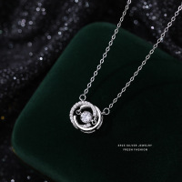 s925纯银项链女双C跳动的心时尚ins高级感设计灵动锁骨链小众百搭送女朋友老婆情人节七夕生日礼物