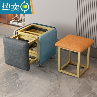 敬平多功能魔方组合凳子网红家用可叠放沙发小矮凳客厅茶几可收纳板凳收纳凳