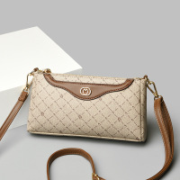 包包女2022春夏新款洋气中年妈妈手拿小包简约质感印花单肩斜挎包