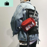 港风单肩包男潮牌青年帆布韩版运动休闲嘻哈包时尚简约小包斜挎包NEW LAKE