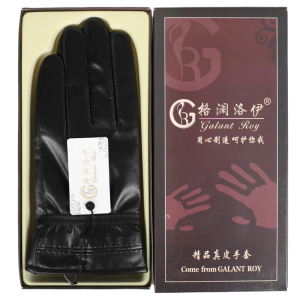 格澜洛伊 山羊皮加绒加厚保暖真皮手套GR-7008 男式均码 双