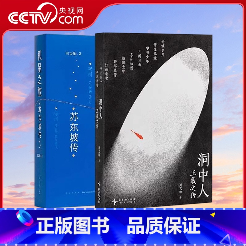 全2册 孤星之旅 苏东坡传+洞中人 王羲之传 [正版]央视网孤星之旅 苏东坡传 +洞中人 王羲之传 周文翰 古代名人传