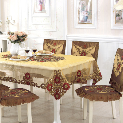 幸福派 茶几桌布餐垫蕾丝餐桌布长方形布艺台布欧式圆家用中式桌布盖布