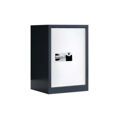 湘渭保密柜财务档案柜文件柜办公室资料储物柜保险柜 单门灰+白-国保指纹锁