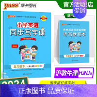 英语-沪教牛津版 五年级下 [正版]2024春小学同步写字课英语五年级下册沪教牛津版5年级下册字帖棍棒体单词短语词汇句子