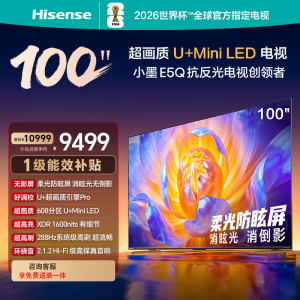 [免基础安装]海信电视 小墨 100E5Q 100英寸 超画质U+Mini LED 288Hz高刷 DeepSeek