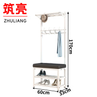 筑亮 钢制衣帽架 60*33*170cm白色 个