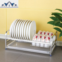 厨房置物架省空间沥水碗架304不锈钢家用碗碟晾放盘子碗筷收纳架 三维工匠