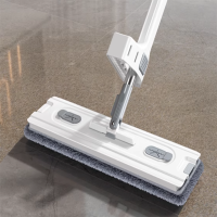 五月花平板拖把33CM杆长124CM5块布刮刮桶家用一拖净 2025拖地神器墩布