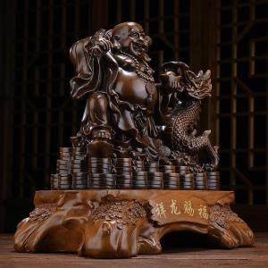 美帮汇祥龙弥勒佛摆件笑口佛大肚佛像供奉客厅老板桌装饰工艺品