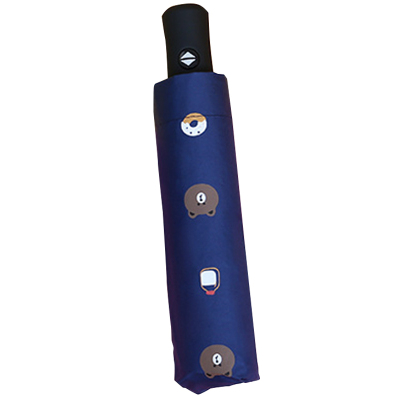 全自动钢骨玻纤 黑胶布 橡胶漆手柄 YF-Z2021041 晴雨两用伞