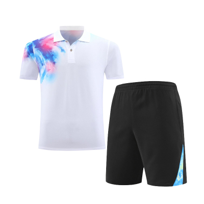 鑫捷登 男女同款速干透气运动套装 AGRY-HL1851 1套(白色短裤款)