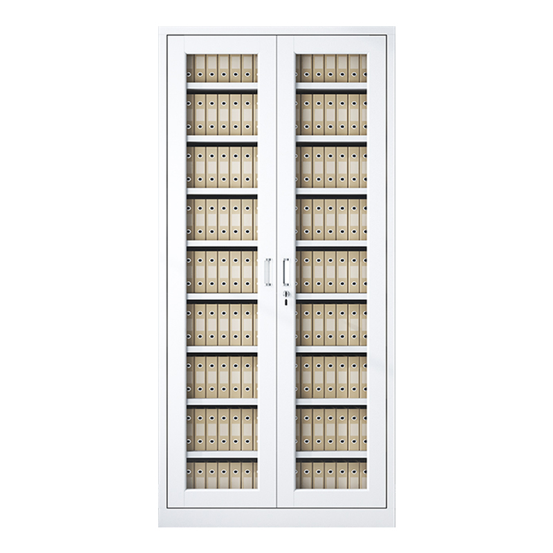 鑫升顺收纳柜财务档案柜资料柜加厚文件柜办公室带锁铁皮柜通玻柜九层