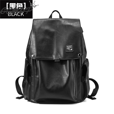 CCMVP品牌自营质量保证-CCMVP轻奢品牌背包男士双肩包休闲简约大学生韩版PU包青年旅行包书包男时尚潮