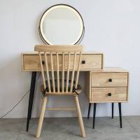 北欧实木梳妆台卧室现代简约网红小户型化妆台ins风简易化妆桌