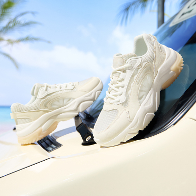 琉光3丨361°运动鞋女新款网面透气老爹鞋轻便厚底增高休闲鞋子