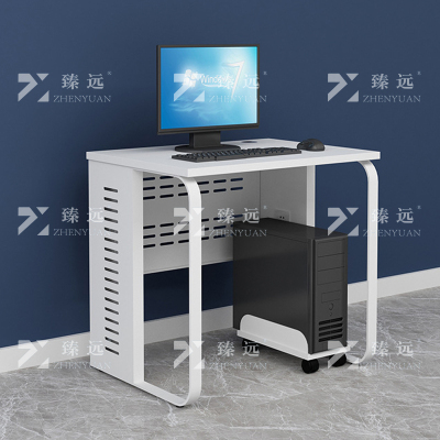 臻远 钢架电脑桌培训桌机房电脑桌学习桌课桌 单人位K款
